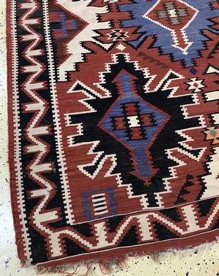 27012871b - ´Kuba´Kelim antik, Kaukasus, 19.Jhd, Wolle auf Wolle, ca. 335 x 175 cm, EHZ: 4