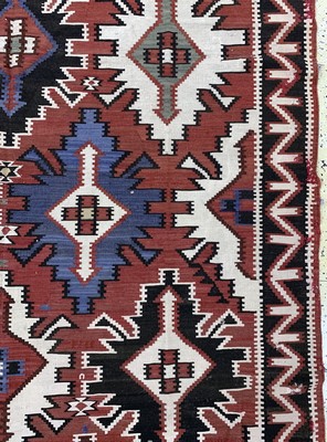 27012871e - ´Kuba´Kelim antik, Kaukasus, 19.Jhd, Wolle auf Wolle, ca. 335 x 175 cm, EHZ: 4