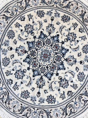 27012882a - 2 Lots Nain fein(9 La), Persien, Ende 20.Jhd, Korkwolle mit Seide, durchmsßer: ca. 110 ...