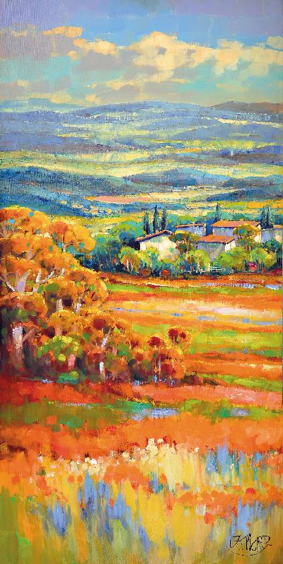 Image Jean Claude Picard, geb. 1945,lebt und arbeitet in Mallorca, Triptychon: Toskanische ...