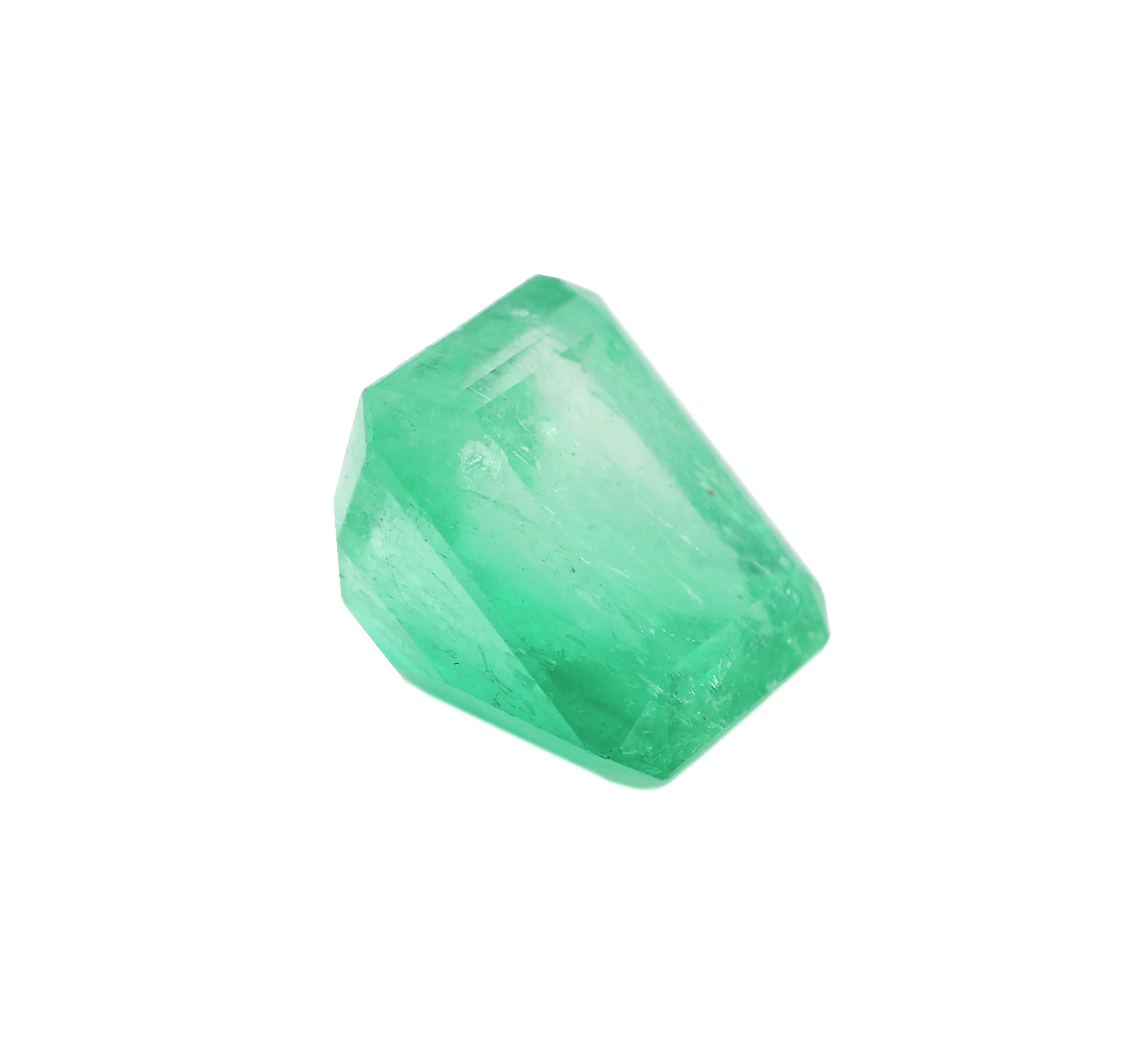 Detail b: Loser kolumbianischer Smaragd, ca. 4.01 ct, Treppenschliff, sehr schöne Farbe