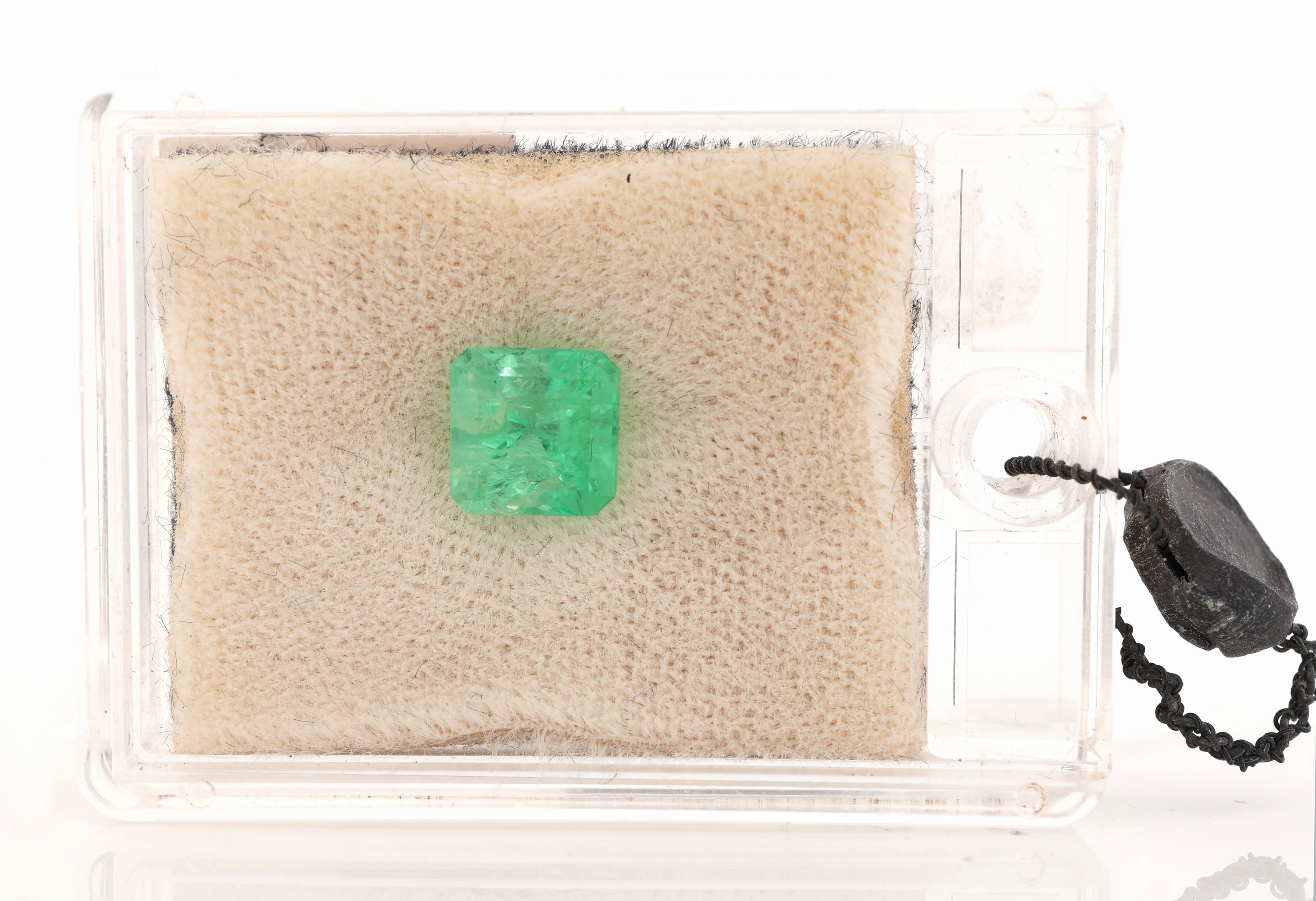 Loser kolumbianischer Smaragd, ca. 3.79 ct, Treppenschliff
