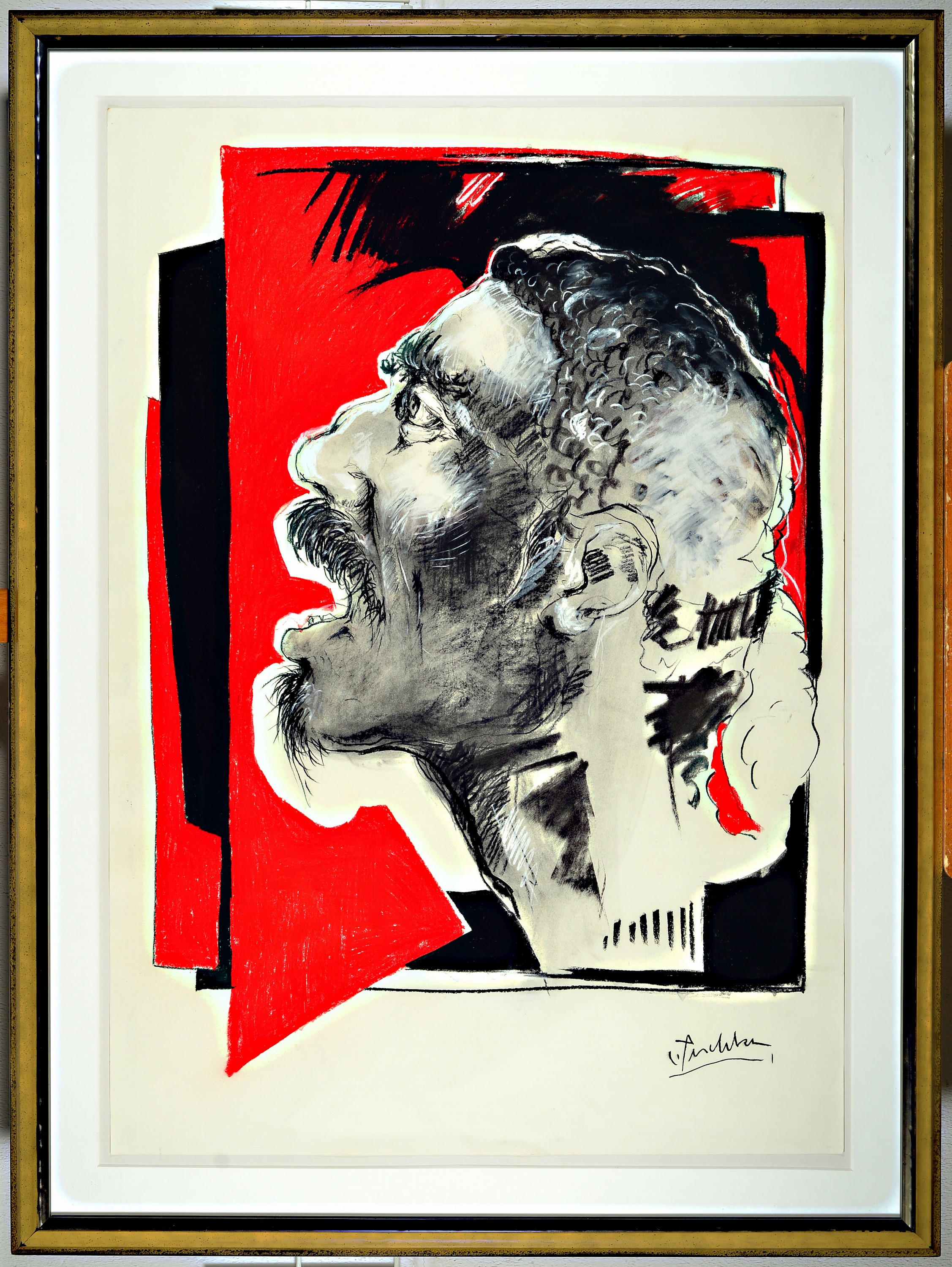 Image 27012995 - Christian Peschke, 1946 Bad Säckingen-2017 Flintsbach, ´Carlos Santana´, Kopfbild des ...