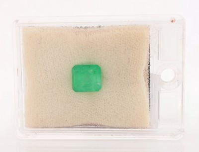 Image Loser kolumbianischer Smaragd, ca. 4.01 ct, Treppenschliff, sehr schöne Farbe ...