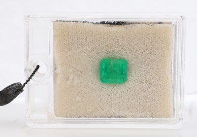 Image Loser kolumbianischer Smaragd, ca. 3.43 ct, Treppenschliff, sehr schöne Farbe ...