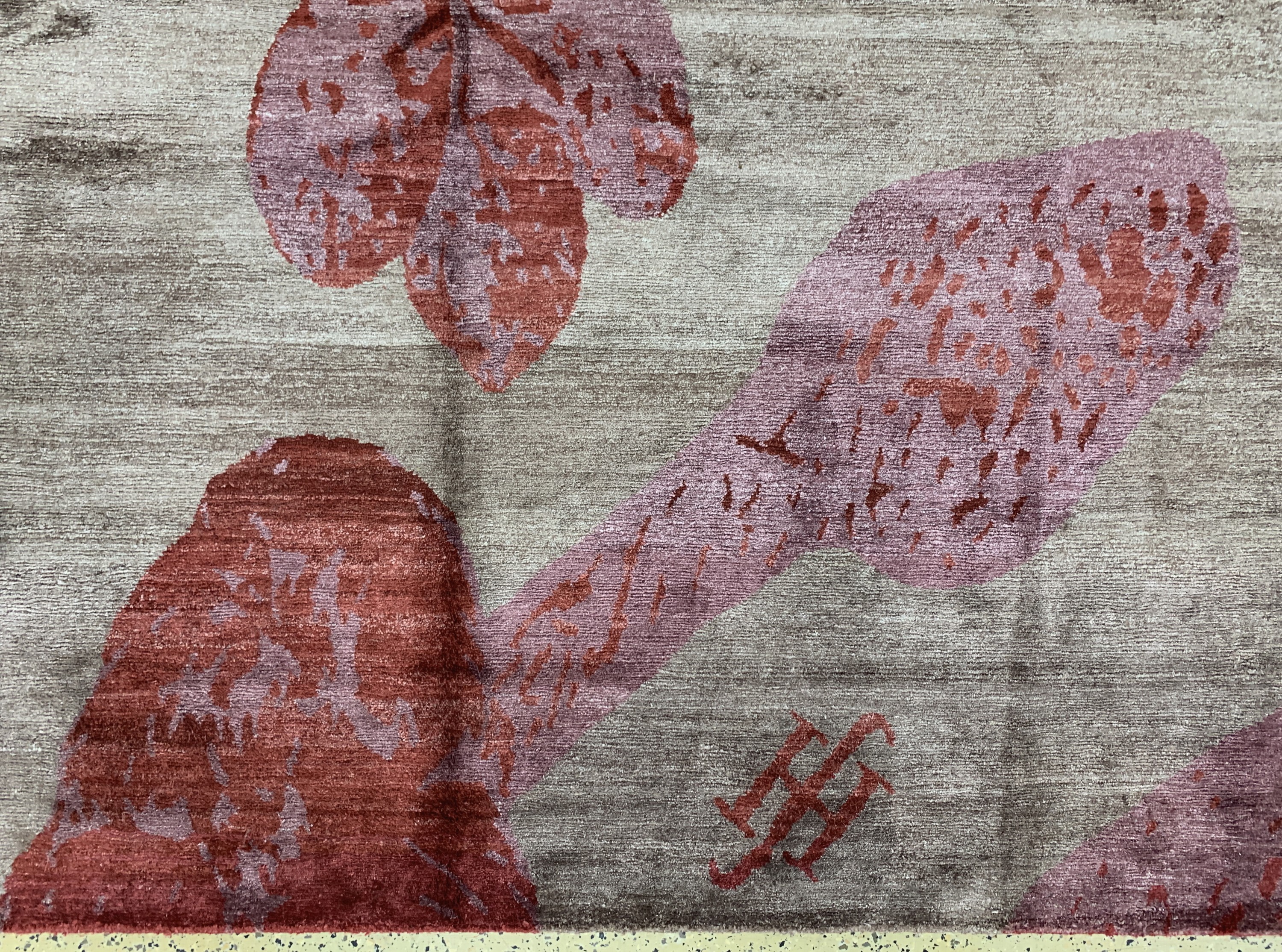 Detail g: Designerteppich sign., Nepal, 21.Jhd, Seideauf Baumwolle, ca. 355 x 400 cm, EHZ: 1-2. Auftragsarbeit bei Friendly Hunting.
