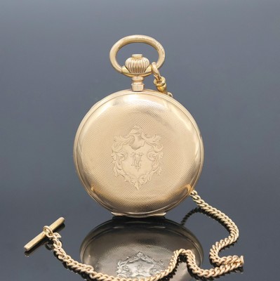 27013655a - SYSTEME GLASHÜTTE Herrensavonette in RoseG 585/000 an RoseG 585/000 Kette, Schweiz um ...