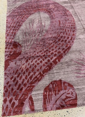 27013656c - Designerteppich sign., Nepal, 21.Jhd, Seideauf Baumwolle, ca. 355 x 400 cm, EHZ: 1-2. ...