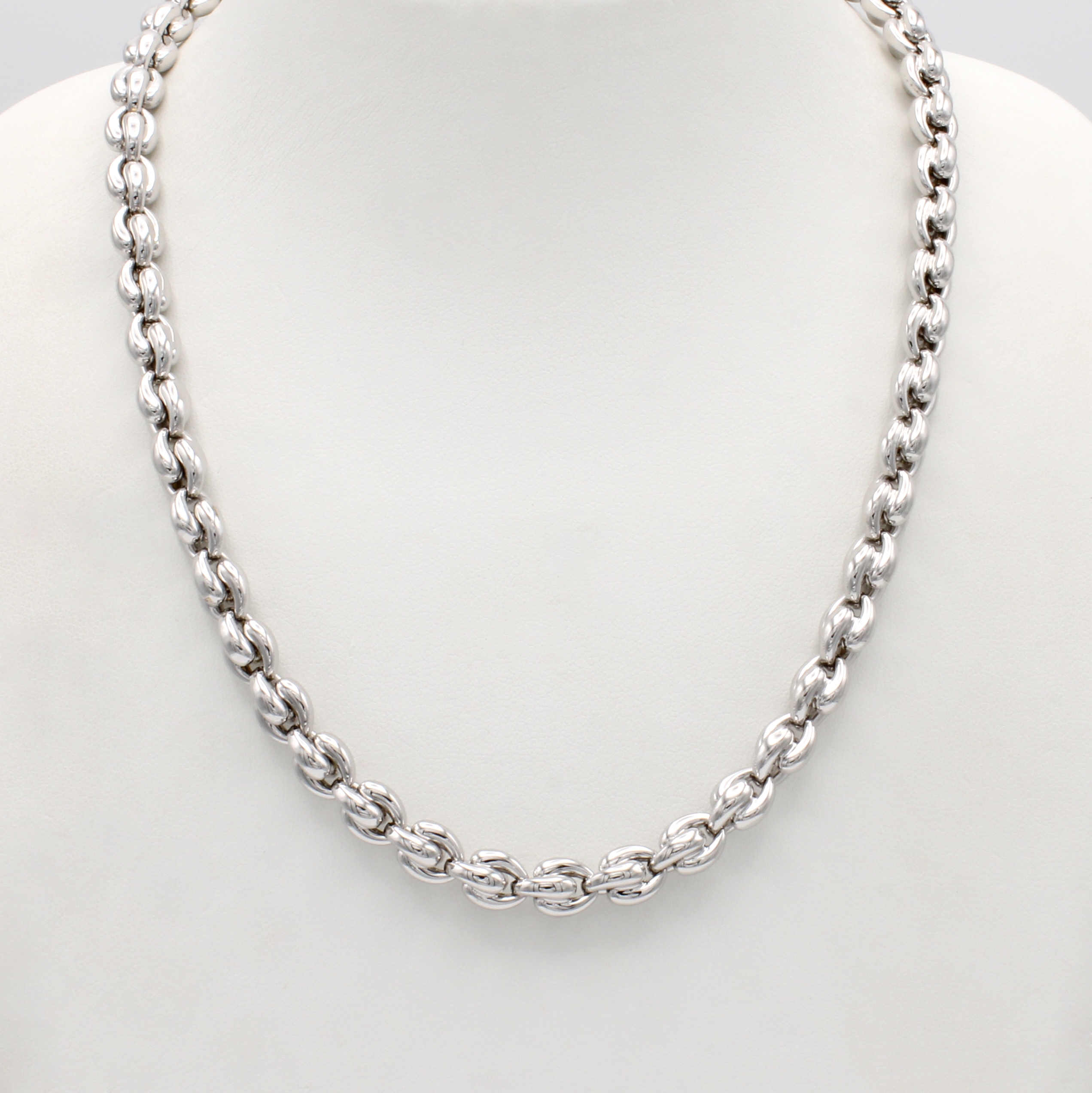 Image 27013929 - Collier, WG 750/000, ovale Glieder, Karabinerschl., L. ca. 45.5 cm