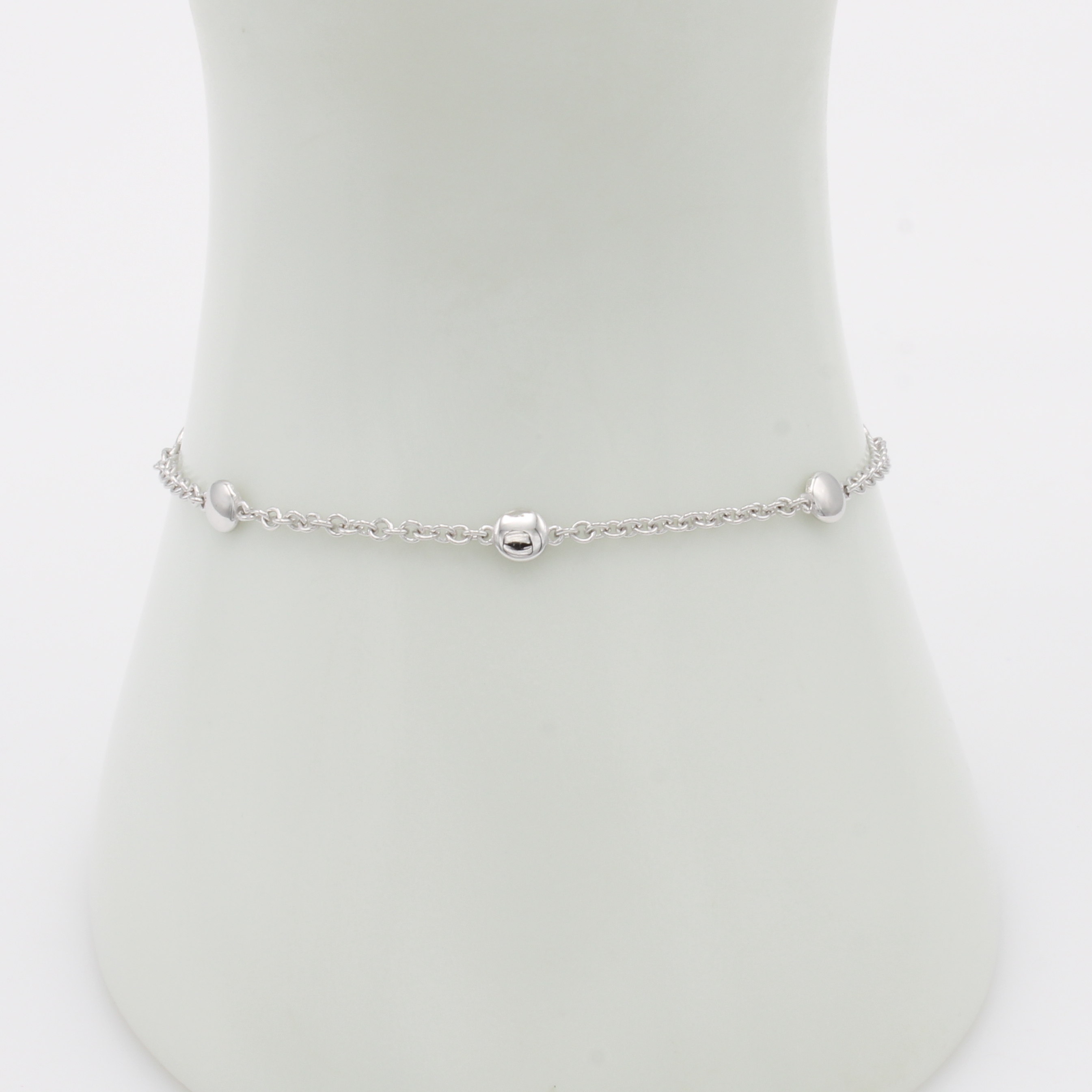 Image 27013932 - Fußkette, WG 750/000, runde Plättchen als Zwischenglieder, Karabinerschl., L. ca. ...