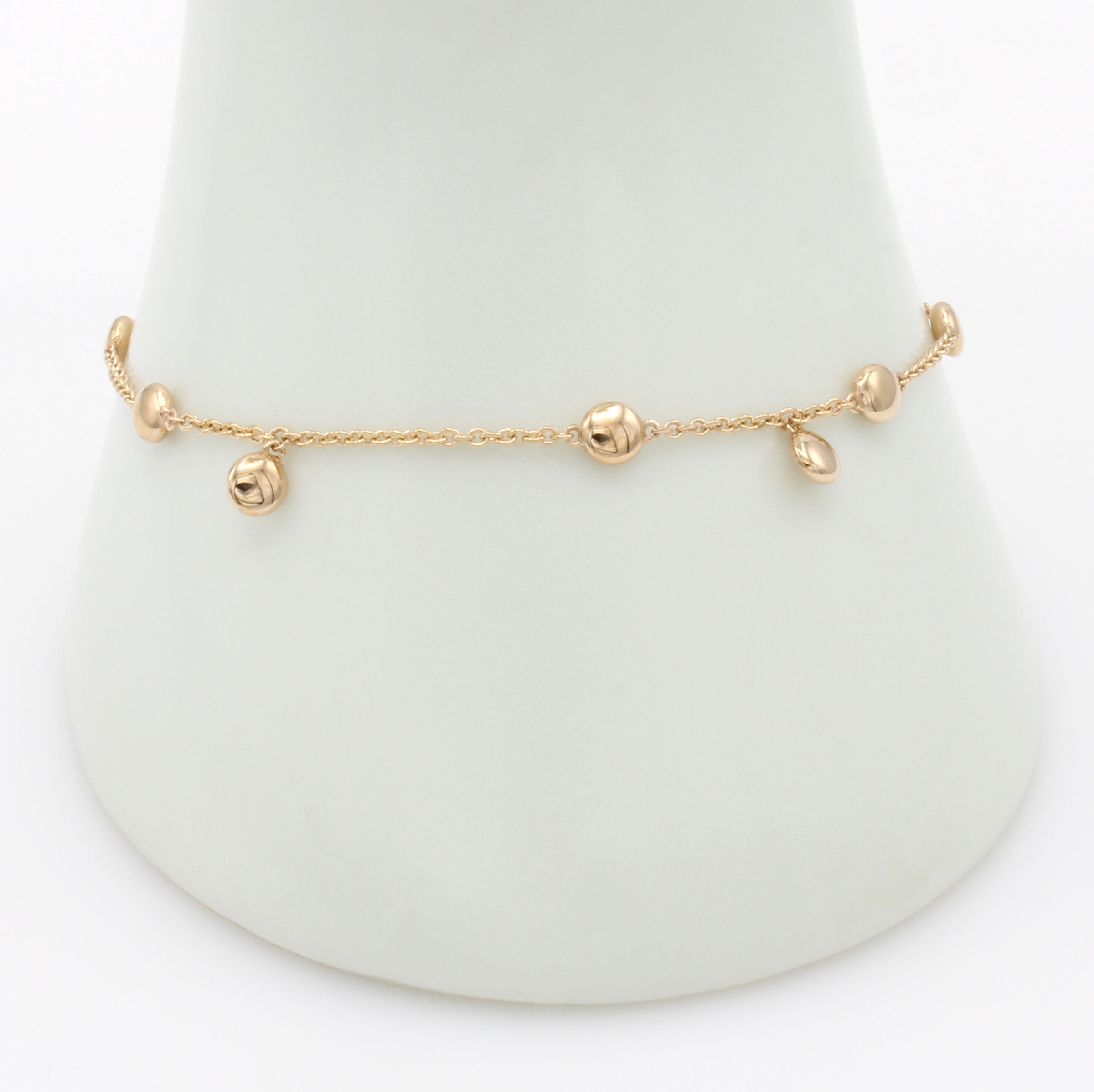 Image 27013936 - Armband, RG 750/000, runde Zwischenglieder tlw. als Abhängungen, L. ca. 19 cm