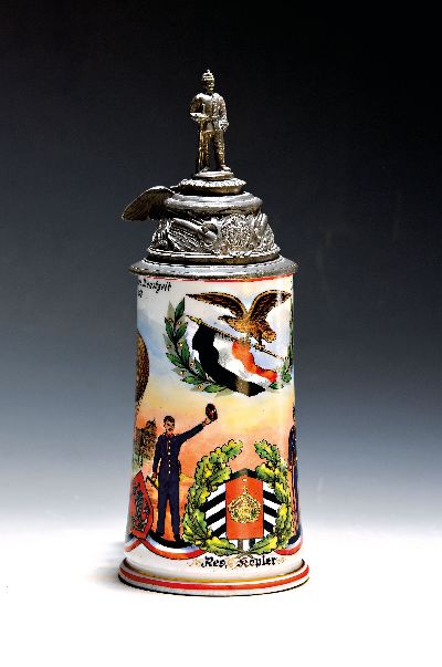 Image regimental stein, 1. Comp. Luftschiffer - Bataillon, Tegel near Berlin, 1901-1903, ...