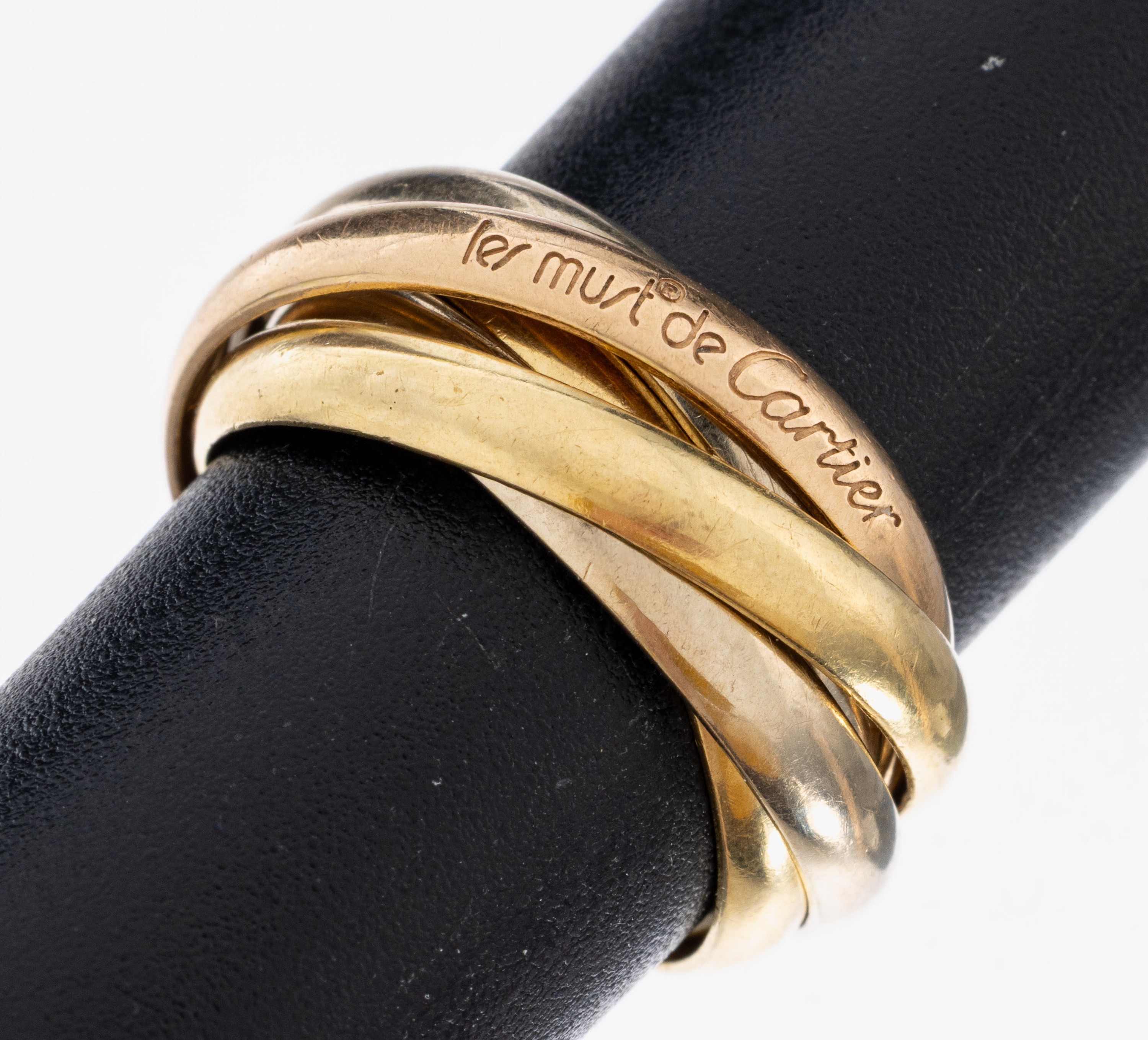 Image 27014162 - 18 kt Gold MUST DE CARTIER Trinity Ring, GG/WG/RG 750/000, 5 in ineinander ...