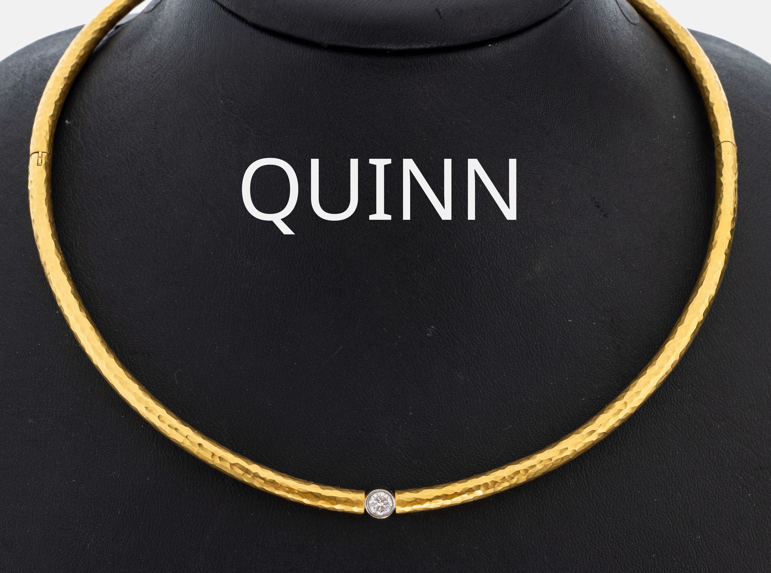 Image 27014167 - 18 kt Gold QUINN/SCHEURLE Brillant-Halsreif, GG/WG 750/000, in WG gefasster Brillant ...