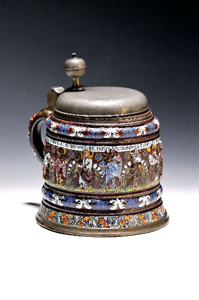 Image Creußener Apostelkrug, Bayern, datiert 1673, Ausführung 17./18.Jh., salzglasiertes ...