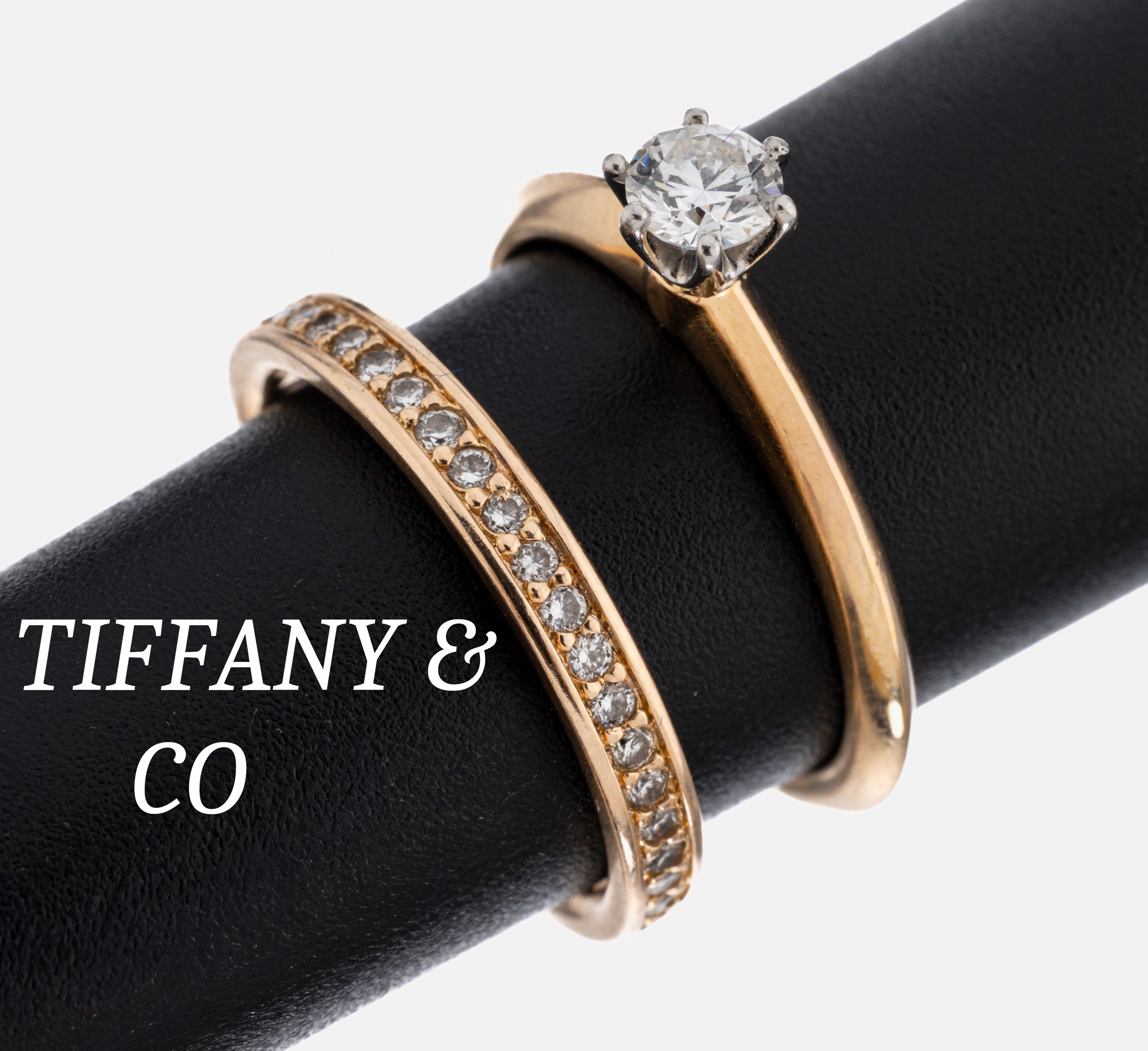 Image 27014264 - 18 kt Gold TIFFANY & CO Brillant-Ring, RoseG 750/000 und Platin, in Platin gefasster ...