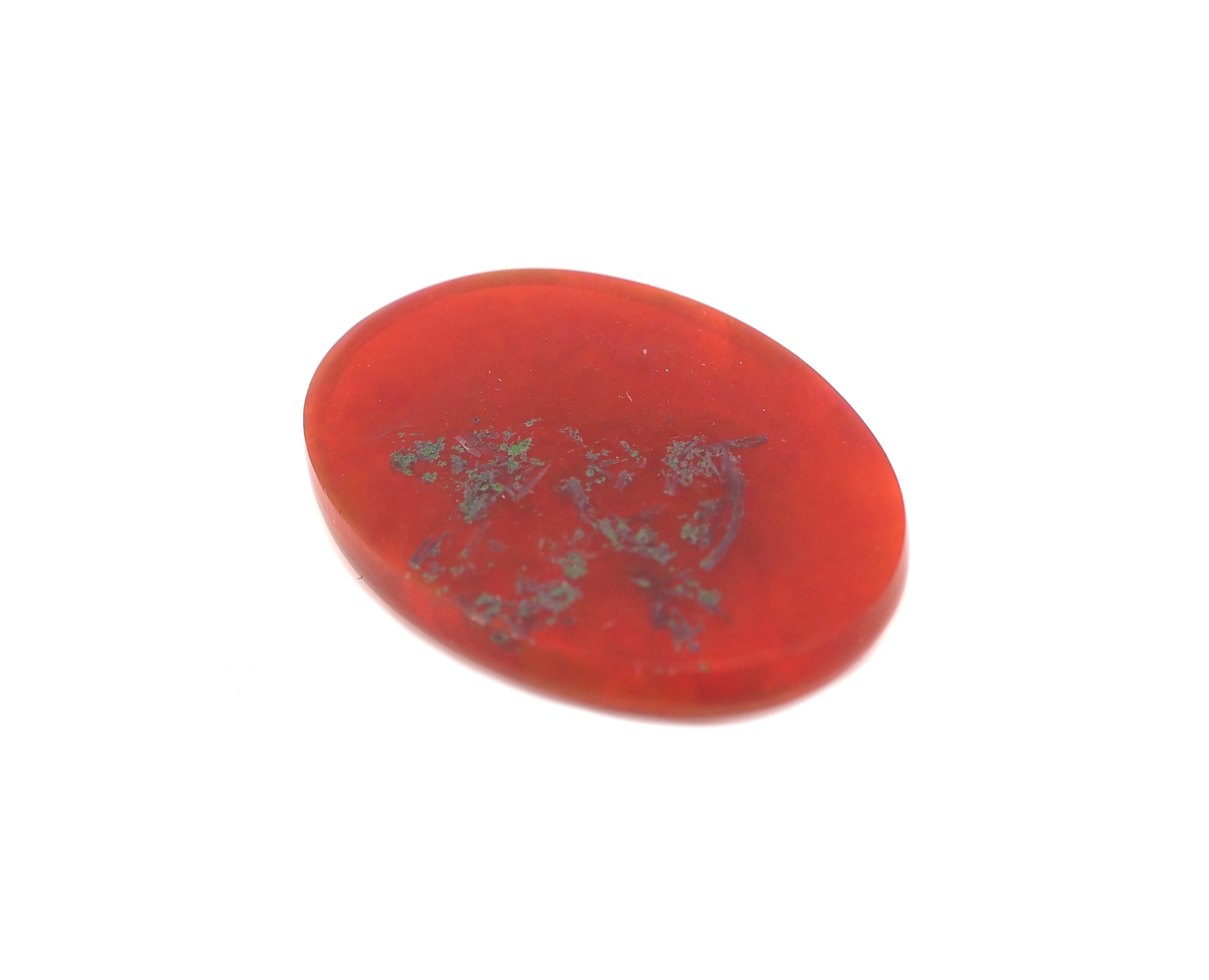 Detail a: Loser roter Opal ca. 7.9 ct, ovaler Cabochon, Red Multi Fire, ca. 19.9 x 14.6 x 5.2 mm