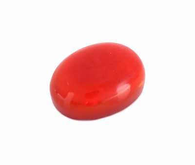 Image Loser roter Opal ca. 16.1 ct, ovaler Cabochon, Red Multi Fire, ca. 19.6 x 15.4 x 9.6 mm ...