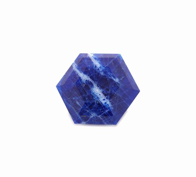 Image Loser Hauyne ca. 10.4 ct, hexagonaler Fantasieschliff, ca. 15.7 x 15.7 x 9.7 mm ...