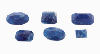 27014395a - Lot 6 lose Hauyne, zus. 8.2 ct, in versch. Formen, Größen und Farbnuancen ...