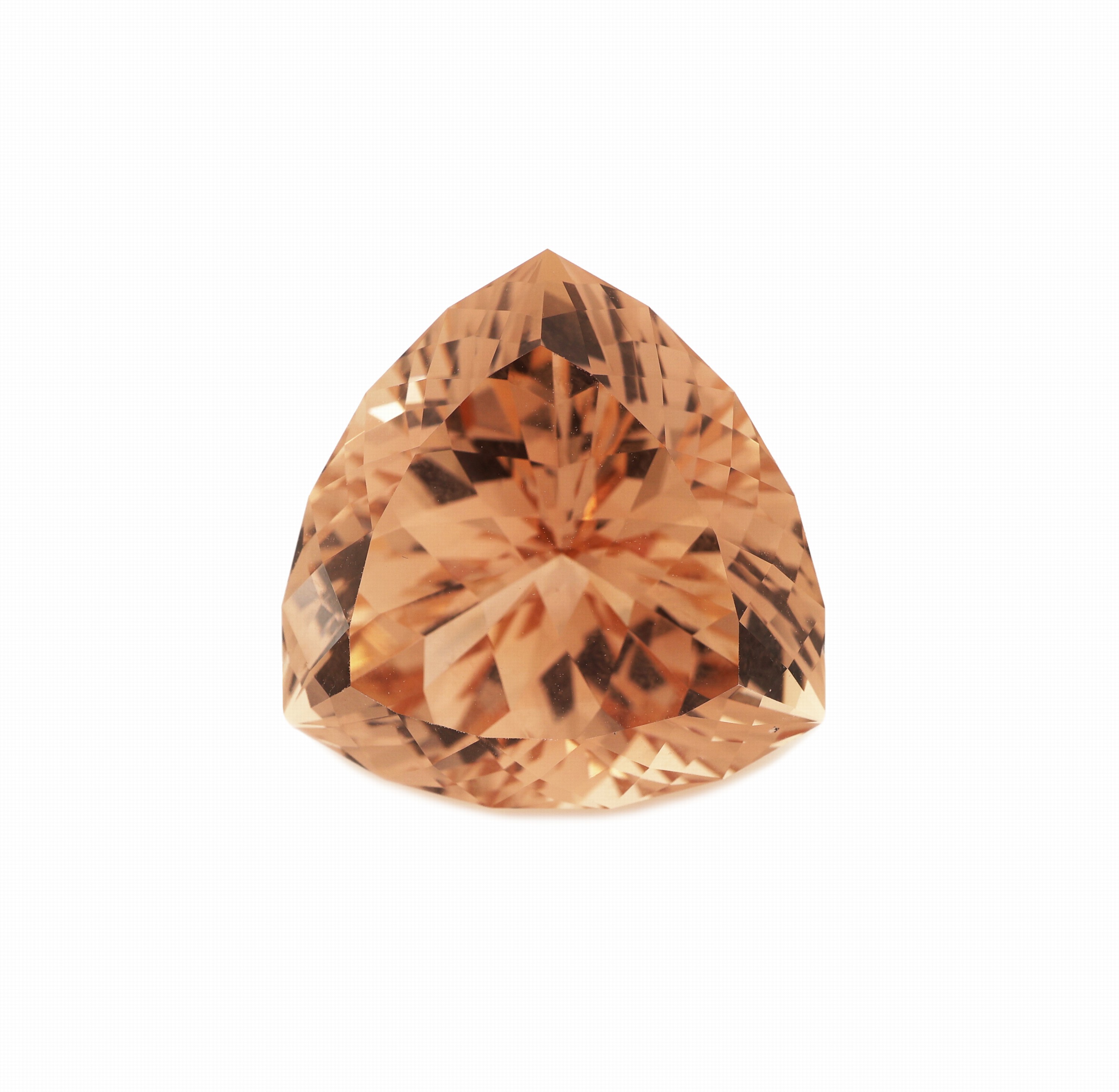 Image 27014400 - Loser Imperial Topas ca. 51.6 ct, Trillion -schliff, Light Reddish Orange, ca. 23.6 x ...