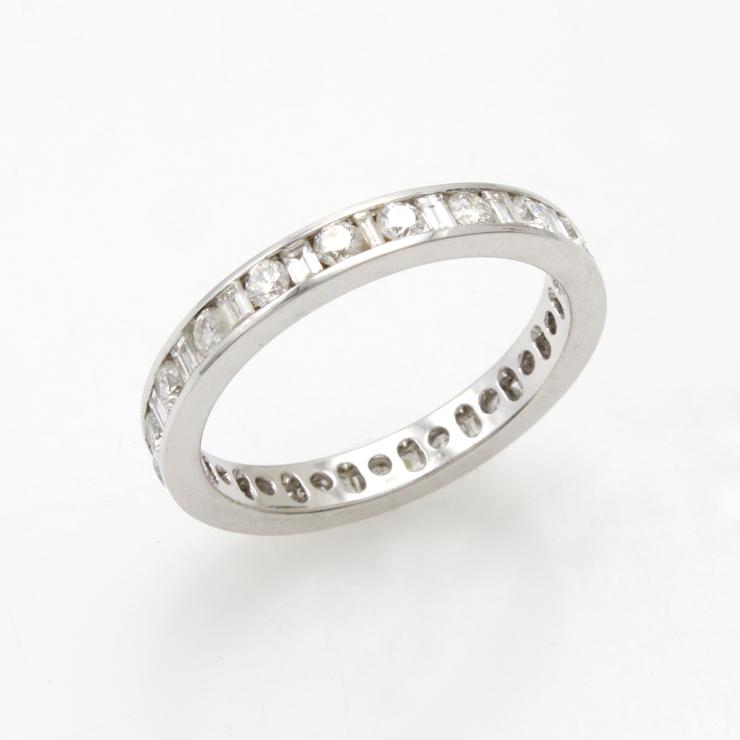 Image 27014494 - Memoryring mit Brillanten und Diamanten, WG 750/000, abwechselnd gef., Brill. zus. ca. ...