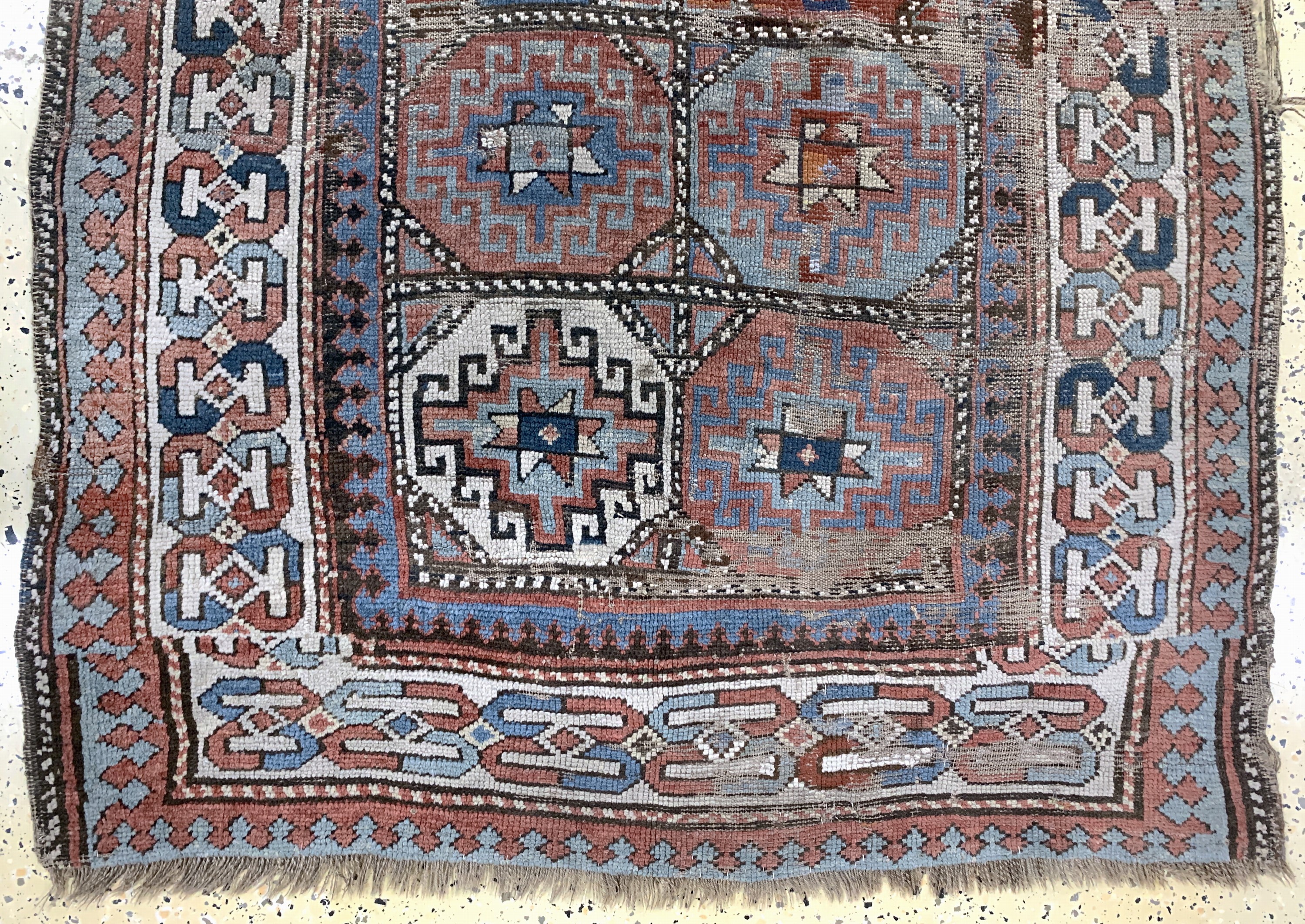 Detail c: Antiker"Moghan"Kazak, Kaukasus, 19.Jhd, Wolle auf Wolle, ca. 207 x 118 cm, EHZ: 4