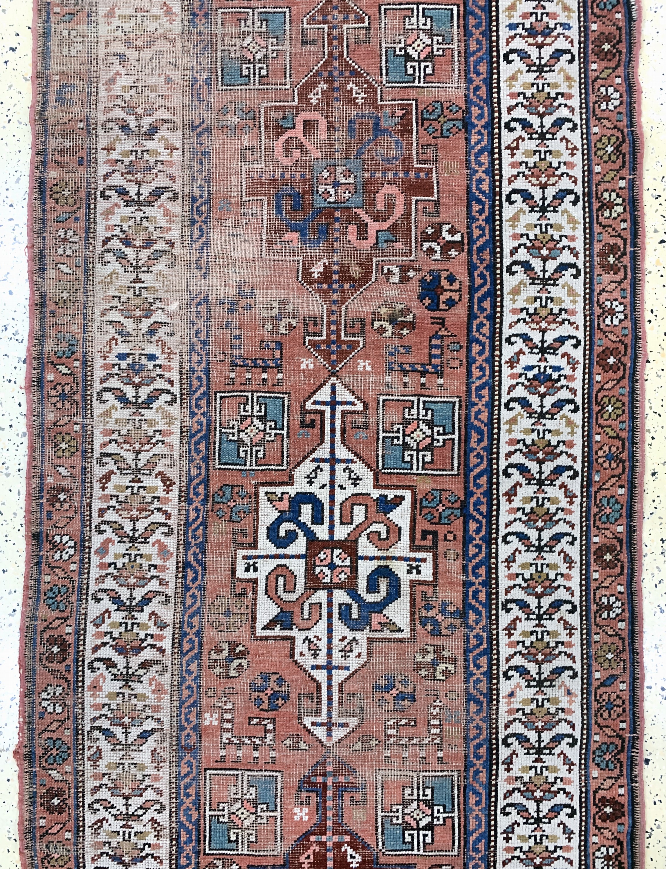 Detail b: Antiker Bakhshaish, Persien, 19.Jhd, Wolle auf Wolle, ca. 343 x 97 cm, EHZ: 4