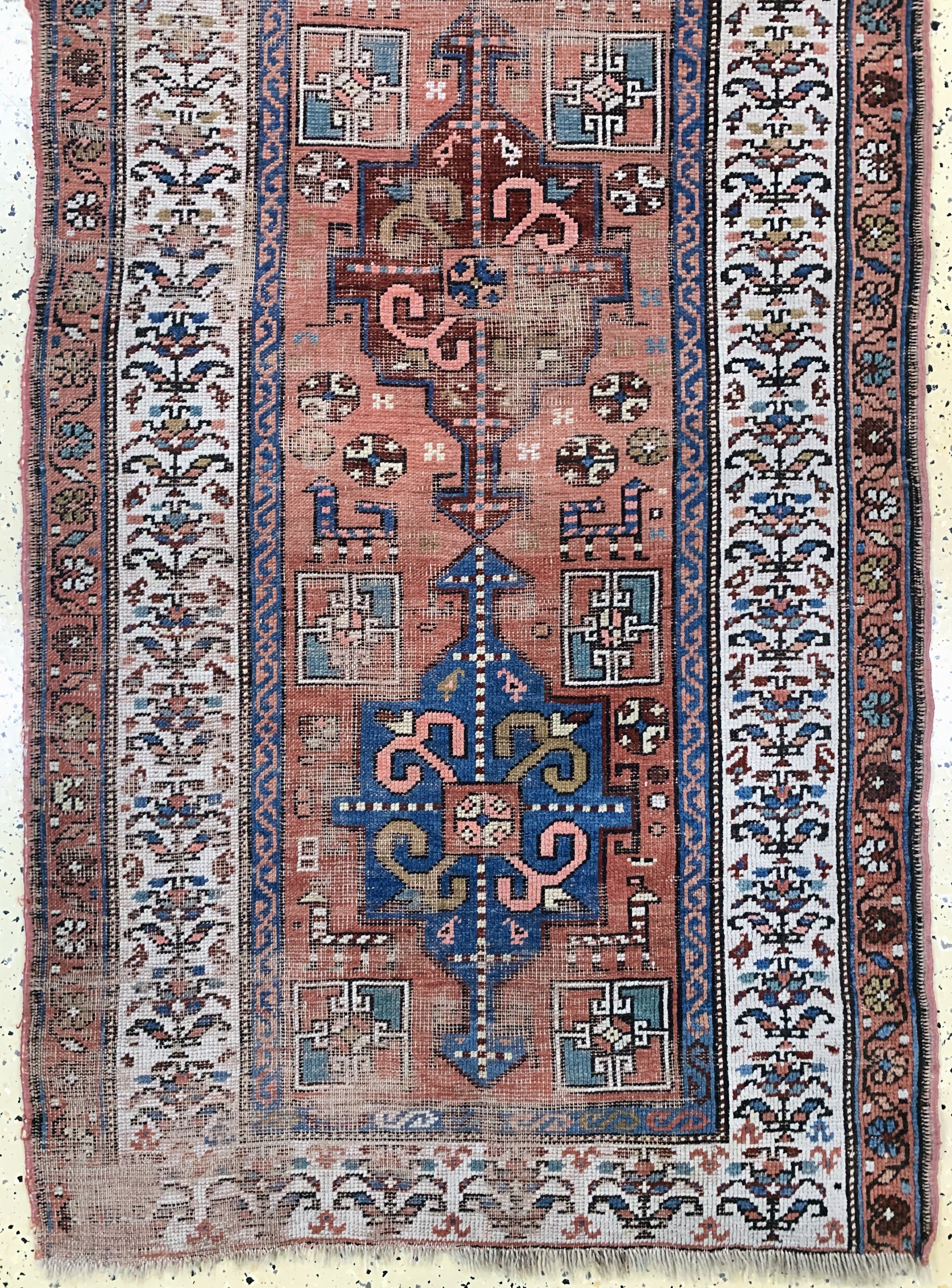 Detail c: Antiker Bakhshaish, Persien, 19.Jhd, Wolle auf Wolle, ca. 343 x 97 cm, EHZ: 4