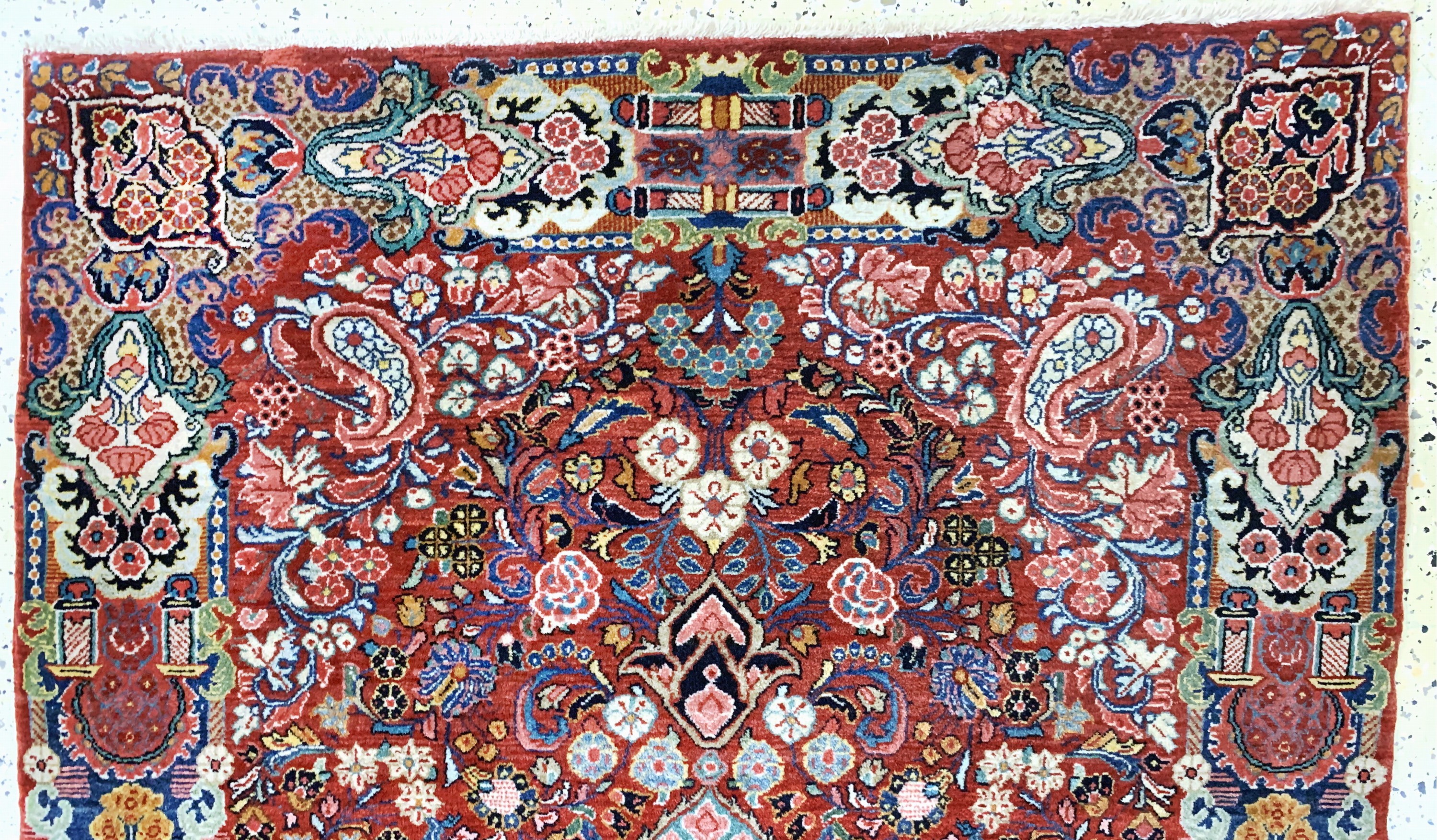 Detail a: Ghiasabad, Persien, Anfang 20.Jhd., Korkwolle, ca. 155 x 103 cm, EHZ: 1-2