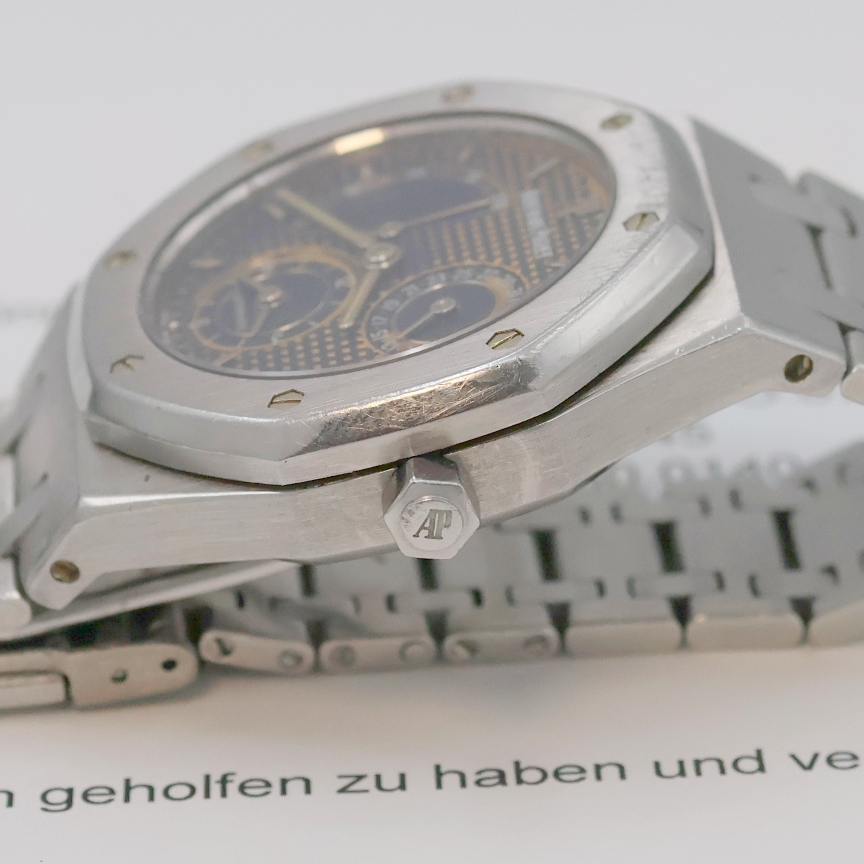 Detail d: AUDEMARS PIGUET Royal Oak Dual Time Herrenarmbanduhr Referenz 25730ST, Schweiz lt. Stammbuchauszug 1995, Automatik, Edelstahlgeh. inkl. orig. ...