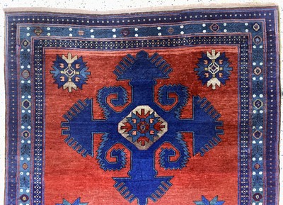 27014510a - Antiker Kazak, Kaukasus, um 1900, Wolle aufWolle, ca. 280 x 155 cm, EHZ: 3