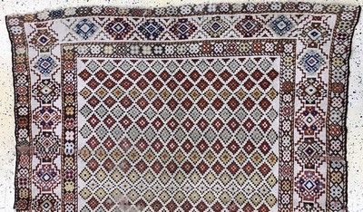 27014511a - Antiker Kazak, Kaukasus, 19.Jhd, Wolle auf Wolle, ca. 167 x 146 cm, EHZ: 4