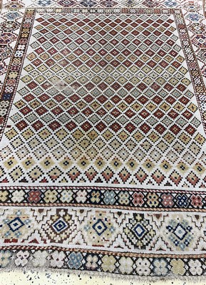 27014511d - Antiker Kazak, Kaukasus, 19.Jhd, Wolle auf Wolle, ca. 167 x 146 cm, EHZ: 4