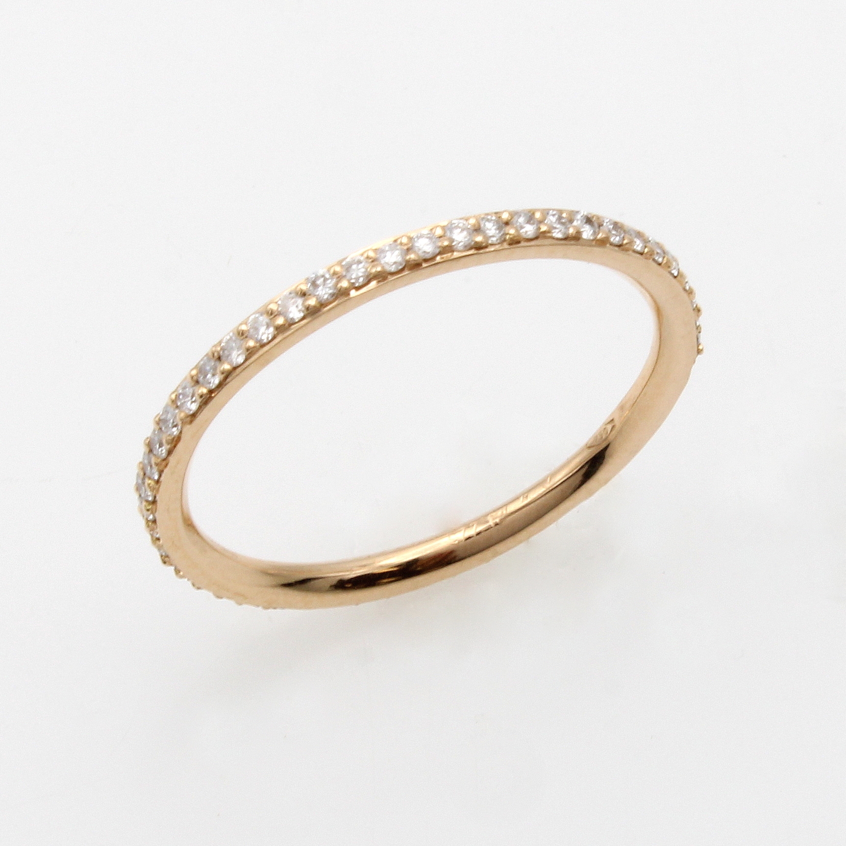 Image 27014725 - Memoryring mit Brillanten, RG 750/000, zu 7/8 bes. m. Brill. zus. ca. 0.225 ct feines ...