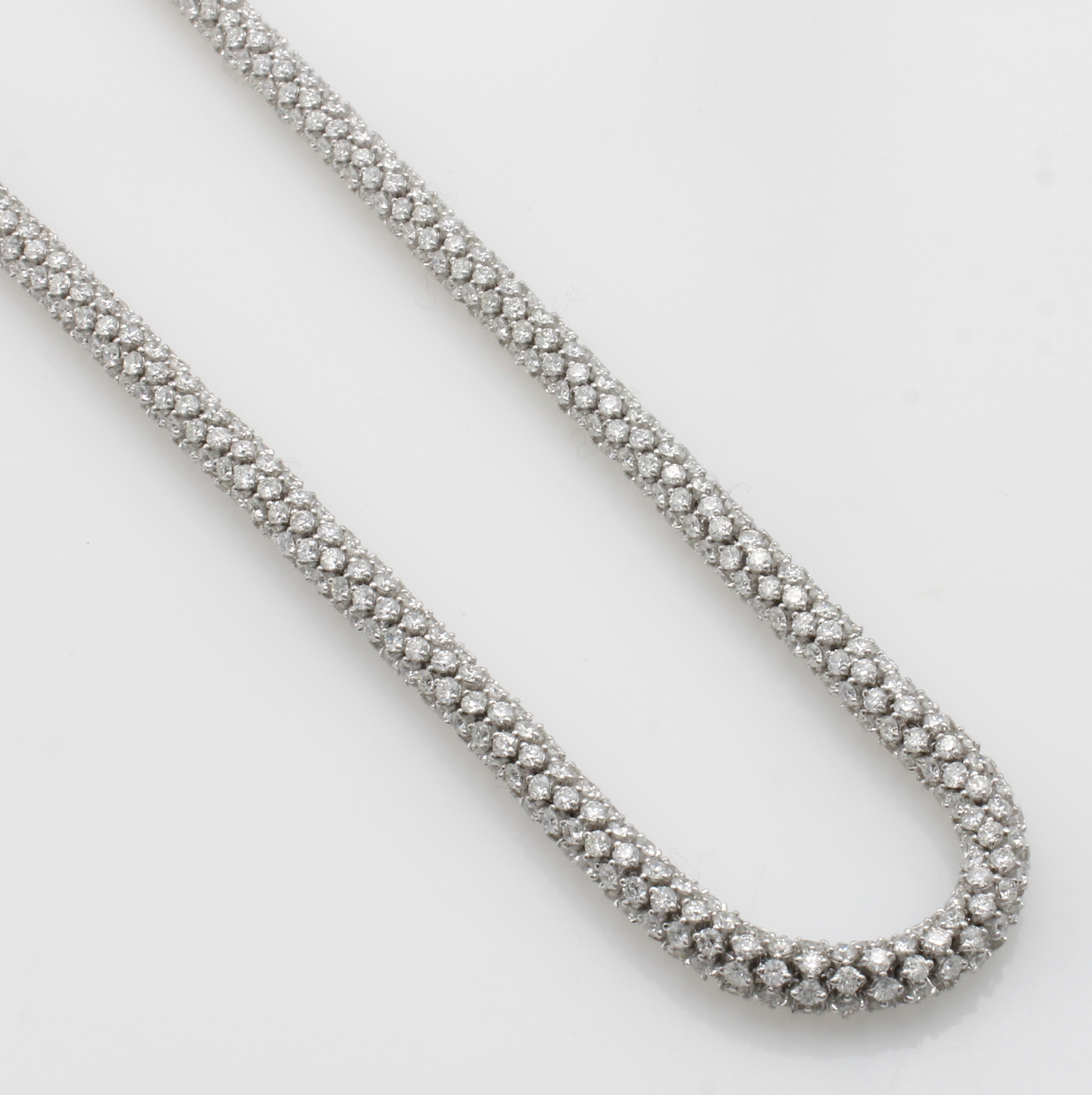 Image 27015074 - Exklusives Collier mit Brillanten, WG 750/000, Schlangenkette rundum und voll bes. m. ...