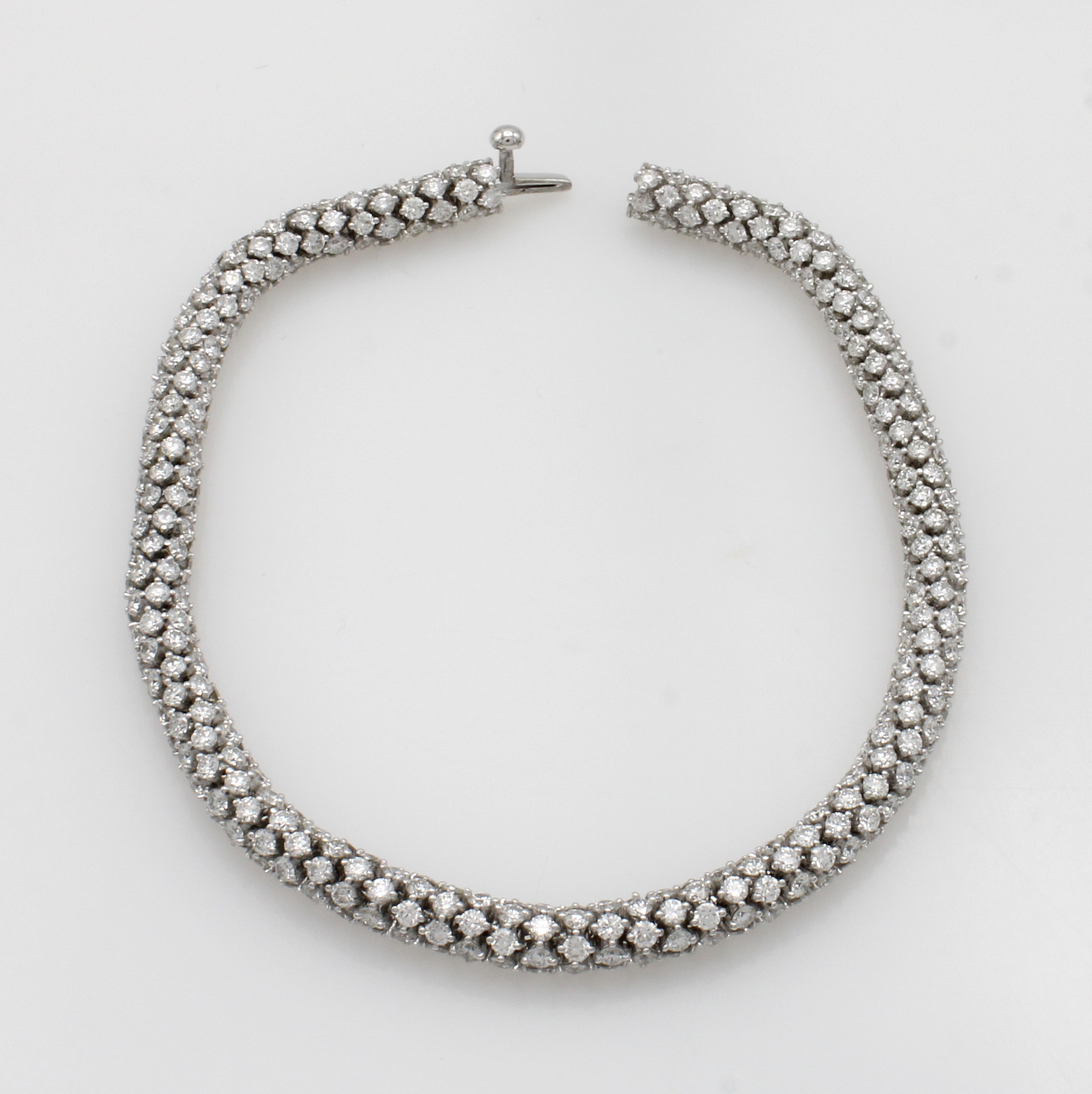 Image 27015086 - Exklusives Armband mit Brillanten, WG 750/ 000, Schlangenarmband rundum u. voll bes. m. ...