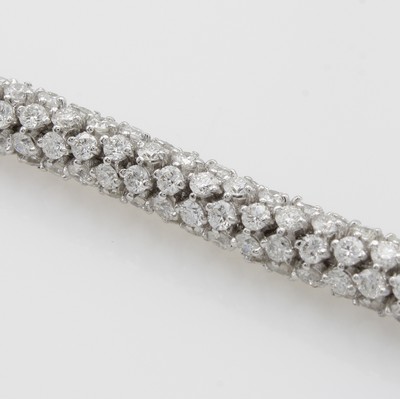 27015074b - Exklusives Collier mit Brillanten, WG 750/000, Schlangenkette rundum und voll bes. m. ...