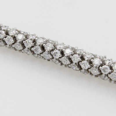 27015086a - Exklusives Armband mit Brillanten, WG 750/ 000, Schlangenarmband rundum u. voll bes. m. ...