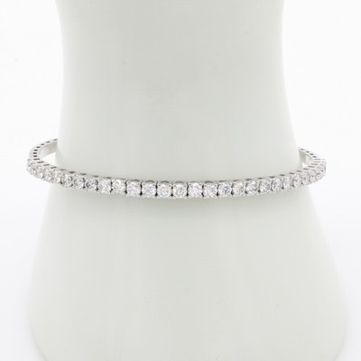 Image Armreif mit Brillanten, WG 750/000, leicht flexibel gearb., 29 Brill. zus. ca. 2.46 ct ...