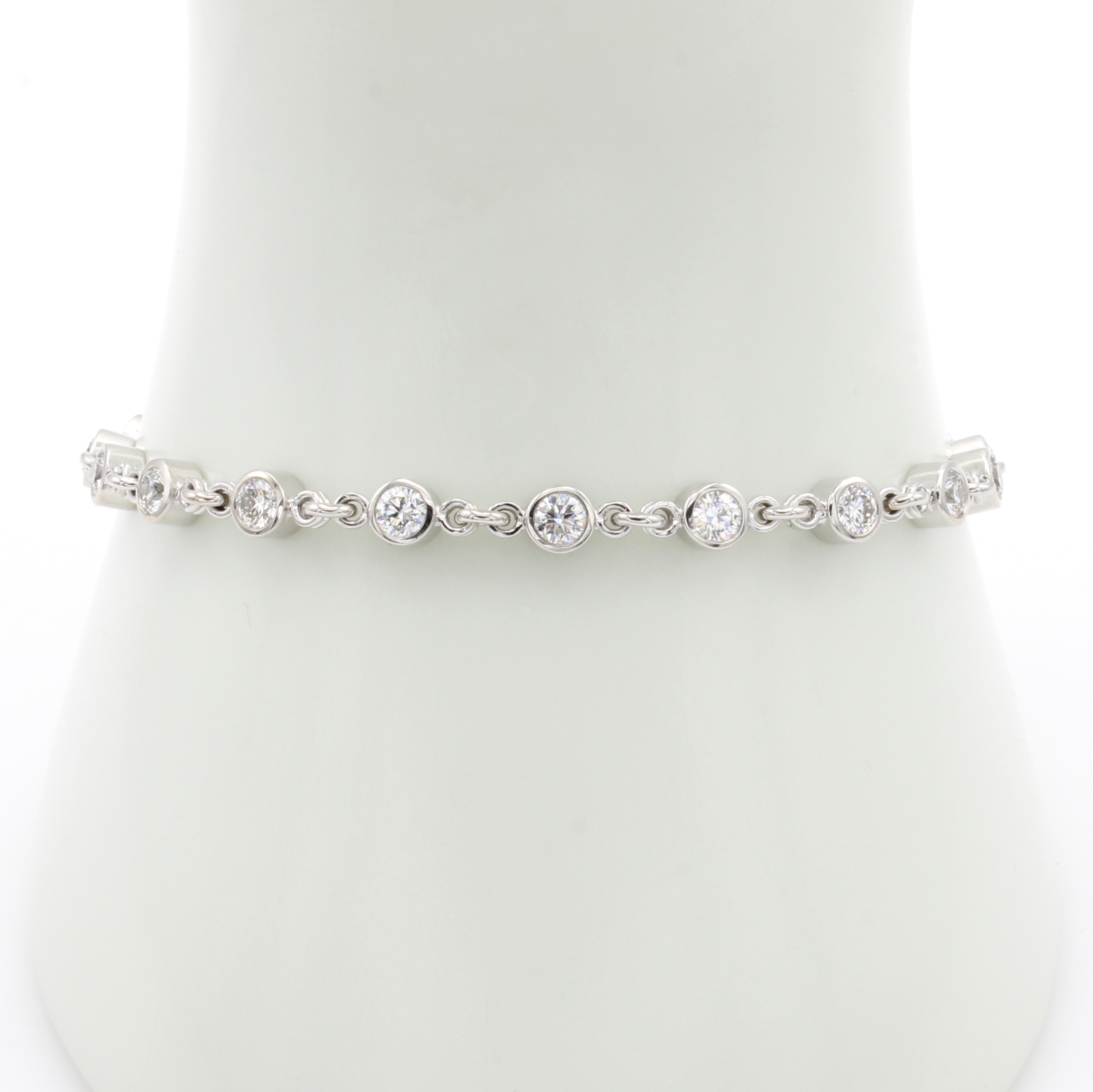 Image 27015357 - Gliederarmband mit Brillanten, WG 750/000, 18 Brill. in hohen Zargenfassungen zus. ca. ...