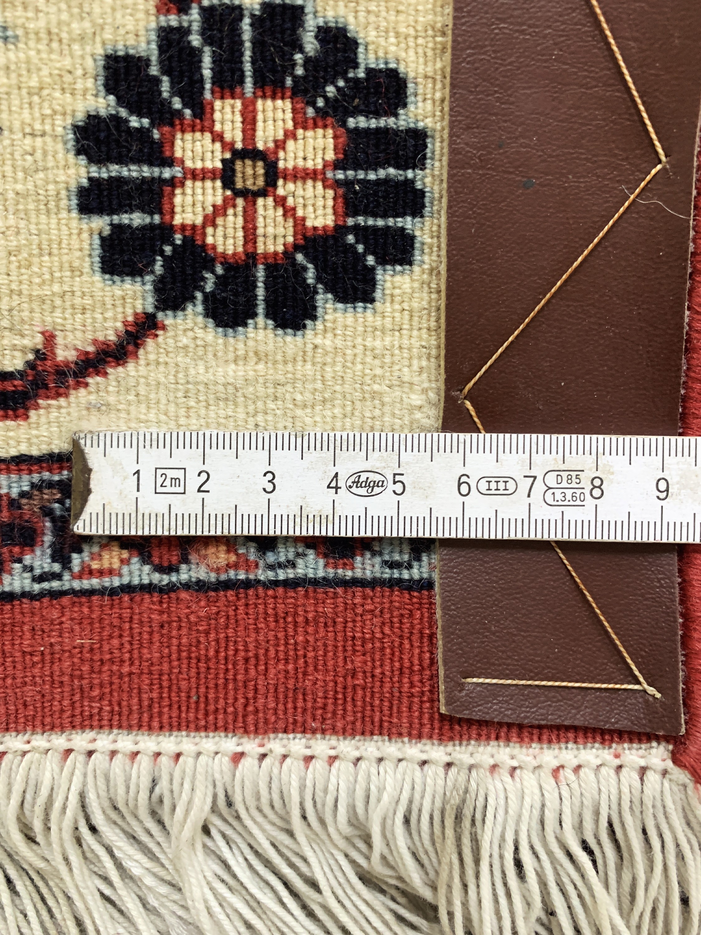 Detail g: Bidjar Sehr fein, Persien, Ende 20.Jhd, Korkwolle mit Seide, ca. 385 x 70 cm, Reinigungsbedürftig, EHZ: 2