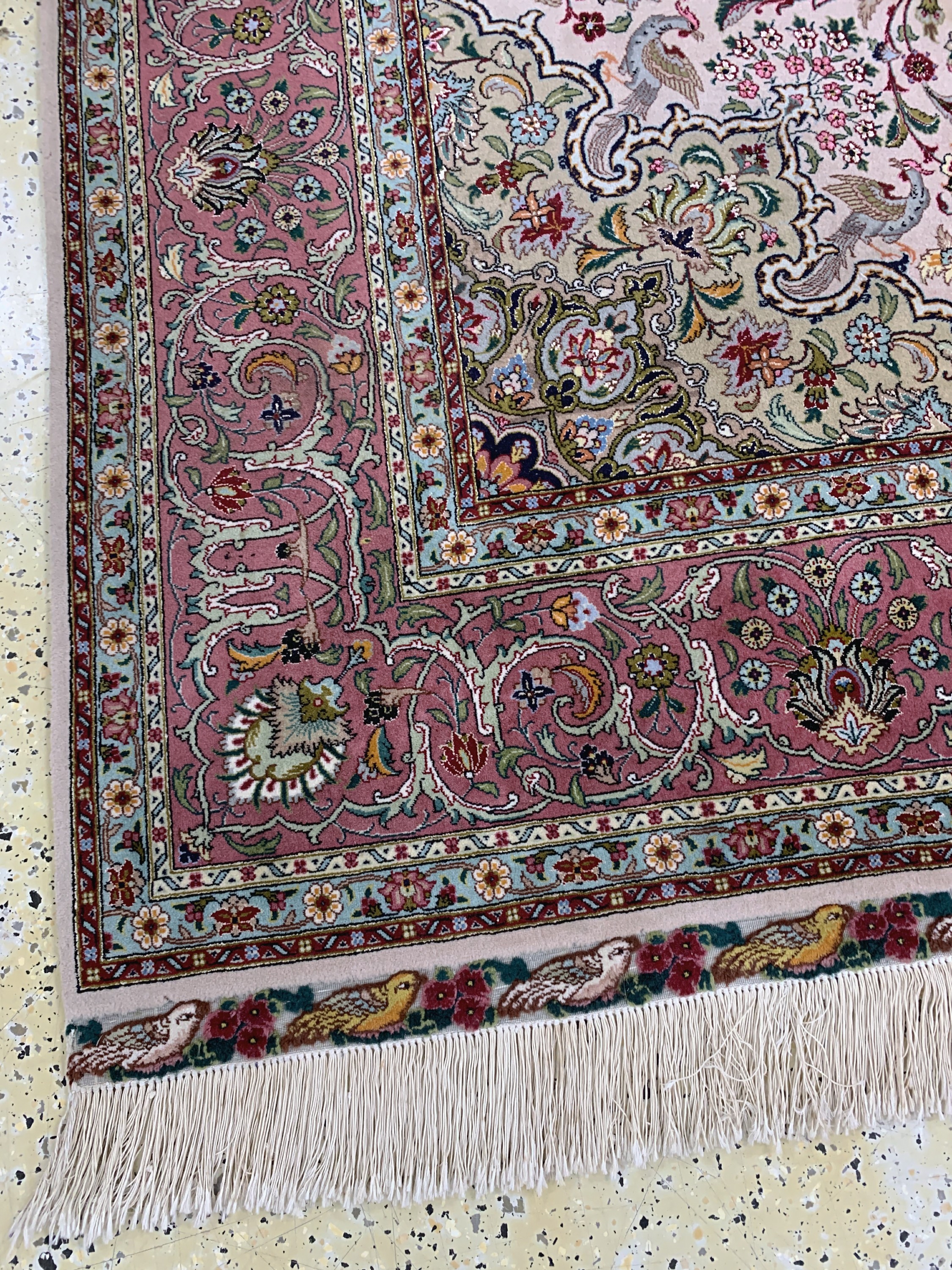 Detail i: Täbriz fein(50 Raj), Persien, Mitte 20.Jhd,Korkwolle mit Seide, ca. 307 x 202 cm, ca. 500.000 Kn/qm, EHZ: 2
