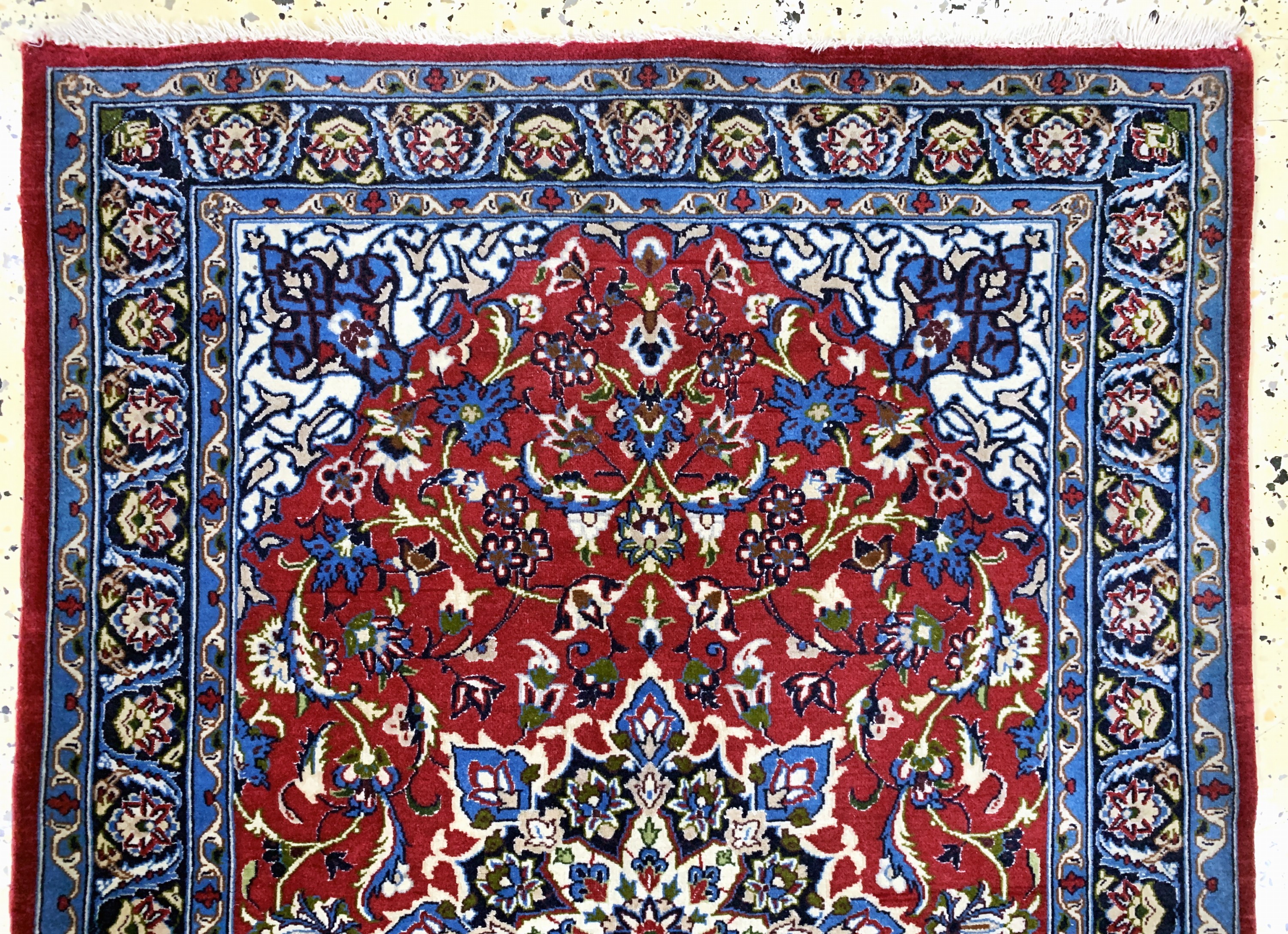 Detail a: 2 Lots Keschan & Esfahan, Persien, Mitte 20.Jhd, Korkwolle auf Seide, ca. 114 x 83 cm, EHZ: 2-3