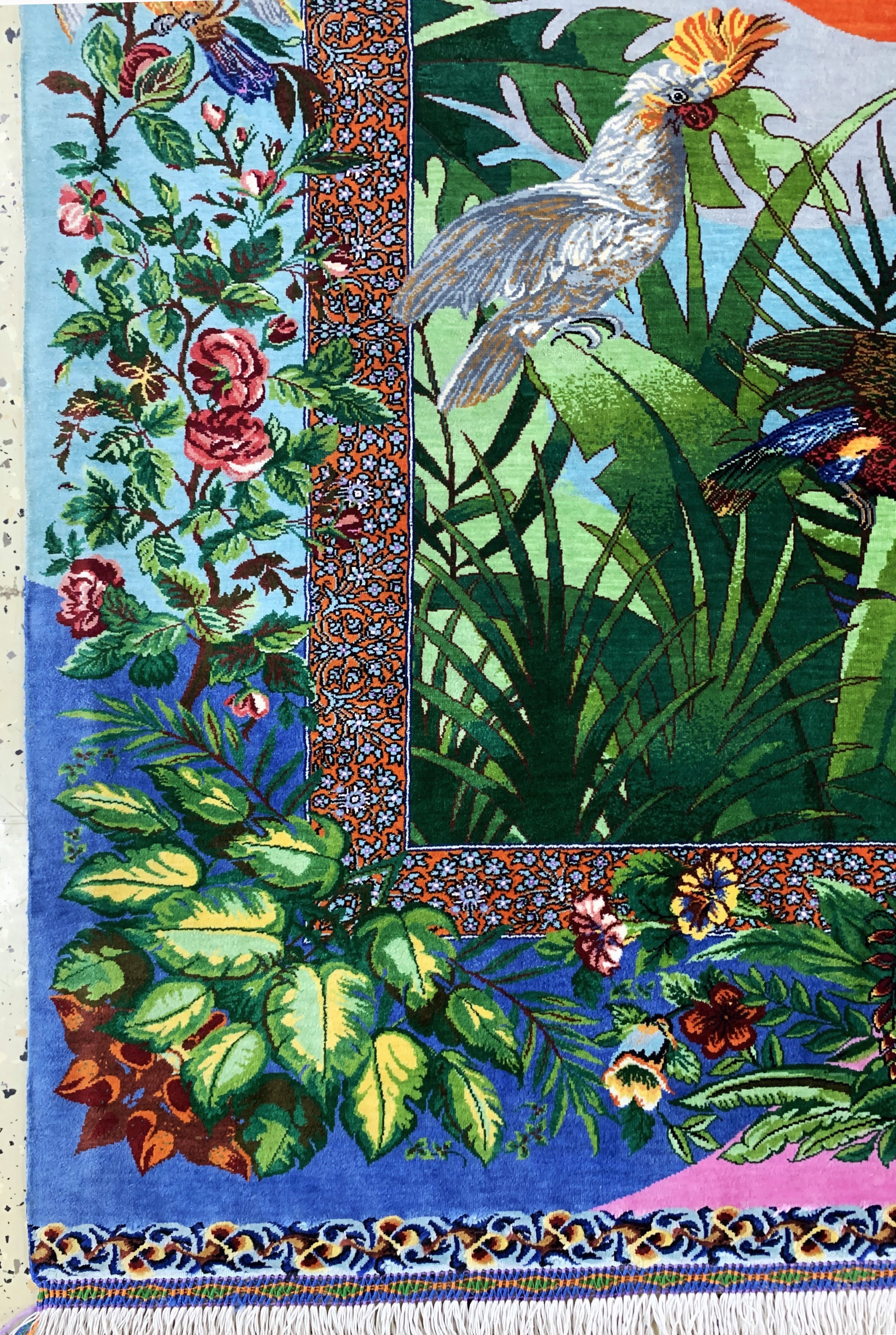 Detail c: Ghom Seide fein Persien, signiert"Bahrami",Ende 20.Jhd, reine Naturseide, ca. 150 x 98 cm, ca. 1,0 Mio. Kn/qm, EHZ:(nahezu neuwertig)