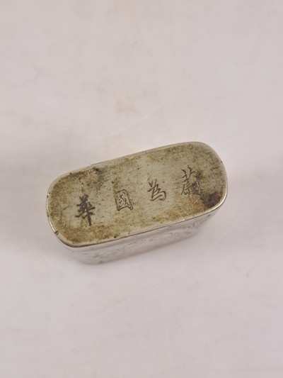 27017044e - Opiumdose, Tintendose und Deckeldose aus China, Metall versilbert, z.T. mit ...