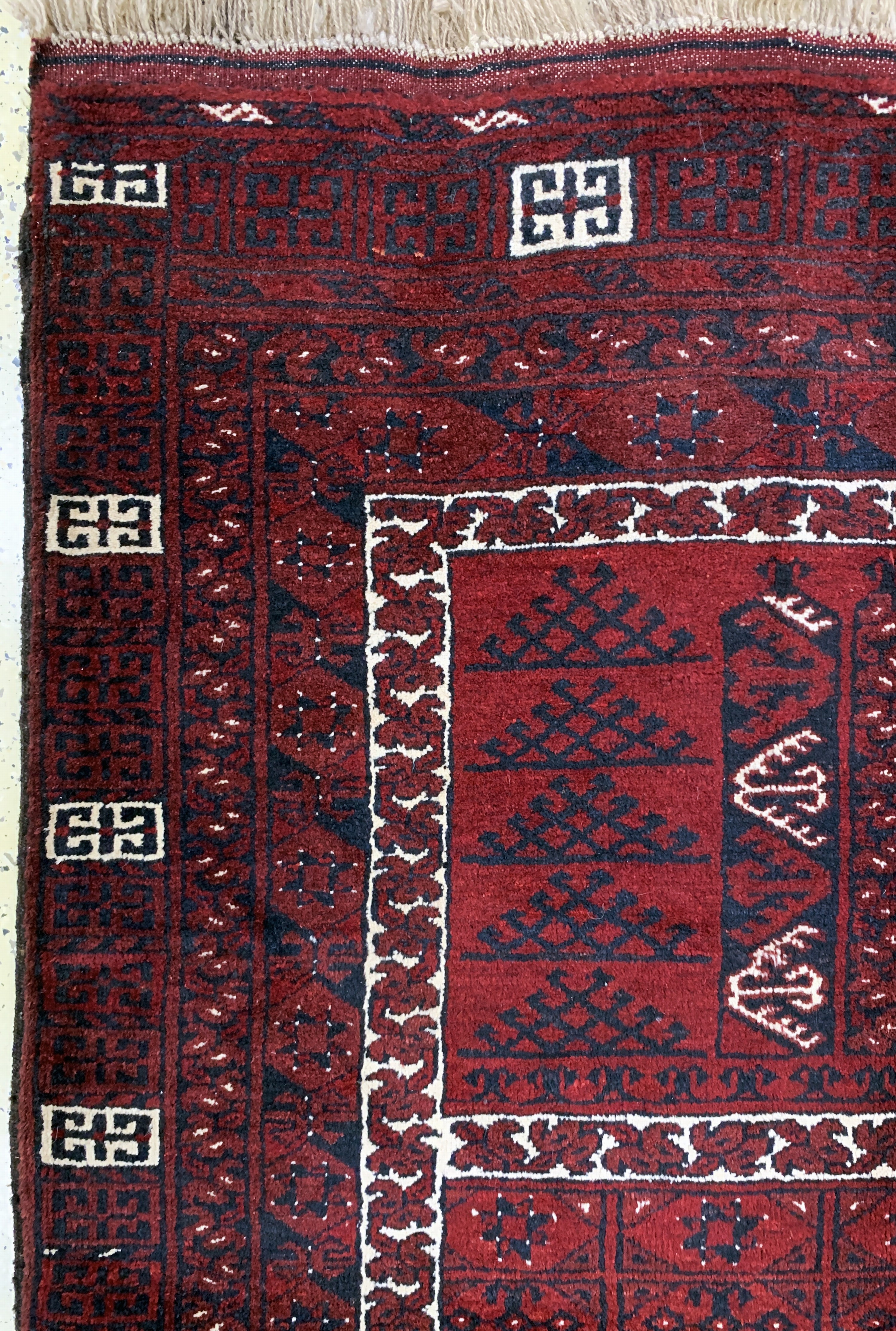 Detail c: Ersari"Engsi", Afghanistan, Ende 20.Jhd, Wolle auf Wolle, ca. 230 x 144 cm, gereinigt, EHZ: 2