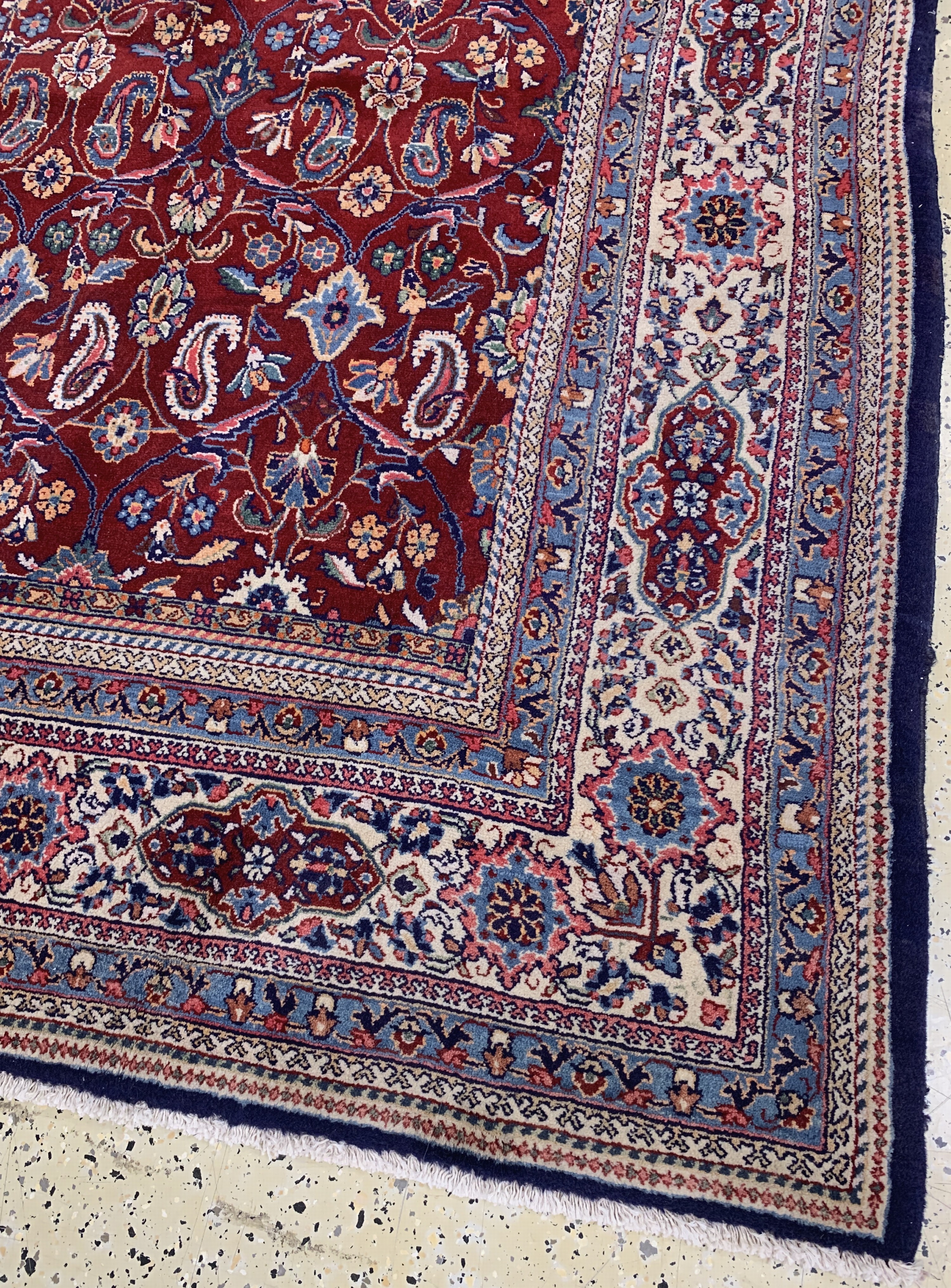 Detail d: Sarogh, Persien, Mitte 20.Jhd, Wolle auf Baumwolle, ca. 330 x 240 cm, EHZ: 2