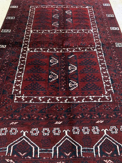 27017344e - Ersari´Engsi´, Afghanistan, Ende 20.Jhd, Wolle auf Wolle, ca. 230 x 144 cm, gereinigt, ...