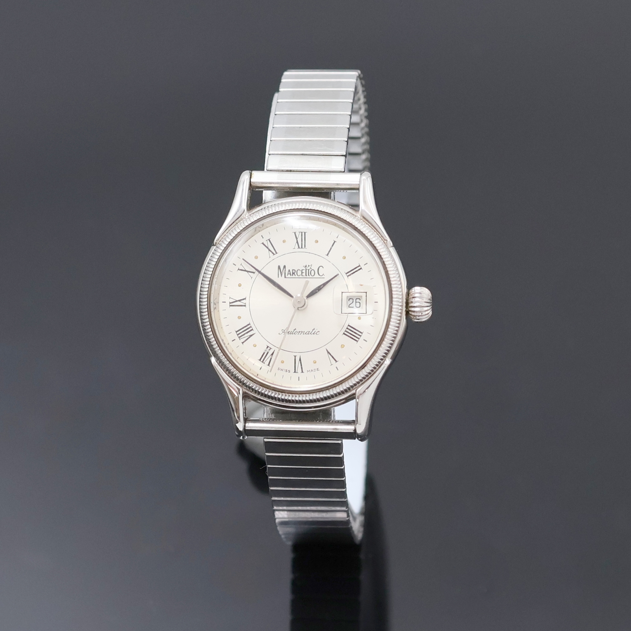 Image 27017976 - MARCELLO C Armbanduhr in Stahl, Schweiz um 2000, Automatik, beids. vergl. Geh., Boden ...